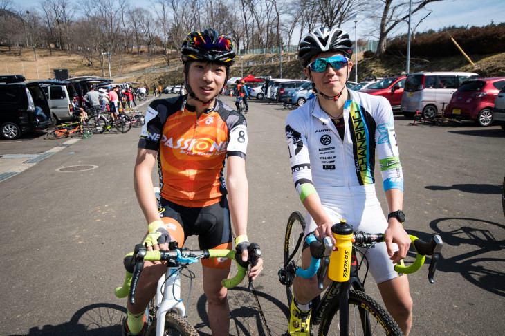 東北シクロクロスを牽引する若者2名。積田連(TEAM CHAINRING)と三澤優樹(郡山サイクルフレンズ)