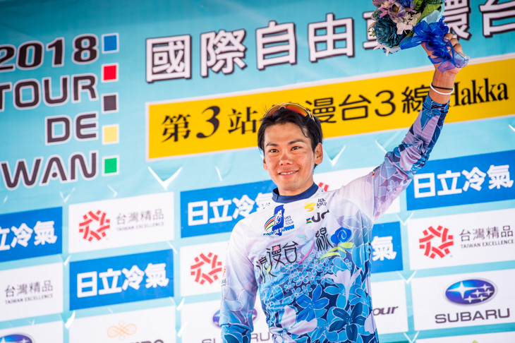個人総合成績2位、アジアンリーダーとなった新城幸也(日本ナショナルチーム)