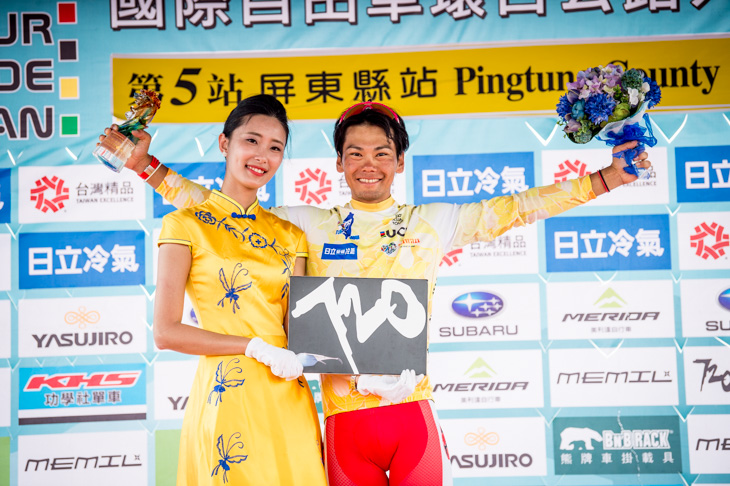 ツール・ド・台湾で個人総合優勝した新城幸也(日本ナショナルチーム)