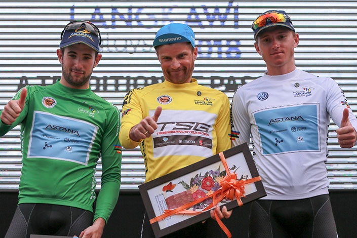 ツール・ド・ランカウイで総合優勝を飾ったアルチョム・オヴェチキン（ロシア、トレンガヌサイクリングチーム）