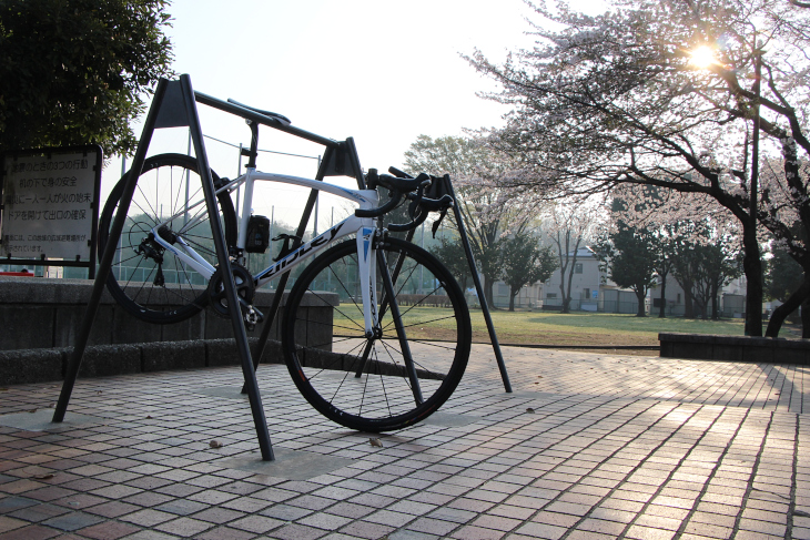 宮久保公園も休憩で利用したことがあったが、当時バイクラックは無かったので変化に驚いた