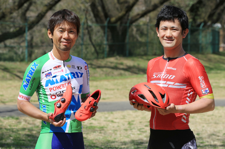 左：土井雪広さん（マトリックスパワータグ）　右：安藤光平さん（Bicicletta SHIDO）
