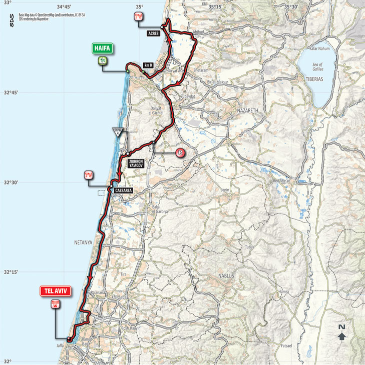 5月5日（土）第2ステージ　ハイファ〜テルアビブ　167km　☆