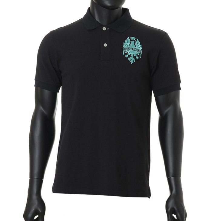 ビアンキ S/S POLO SHIRTS(ベーシックポロ、ブラック)