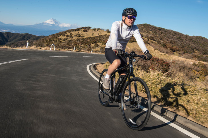 伊豆半島の自然をE-BIKEで楽しめる試乗コースが用意される