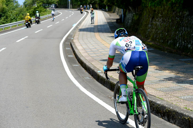 8周目 佐野淳哉(マトリックスパワータグ)が先行するトマ・ルバ(キナンサイクリングチーム)を追う