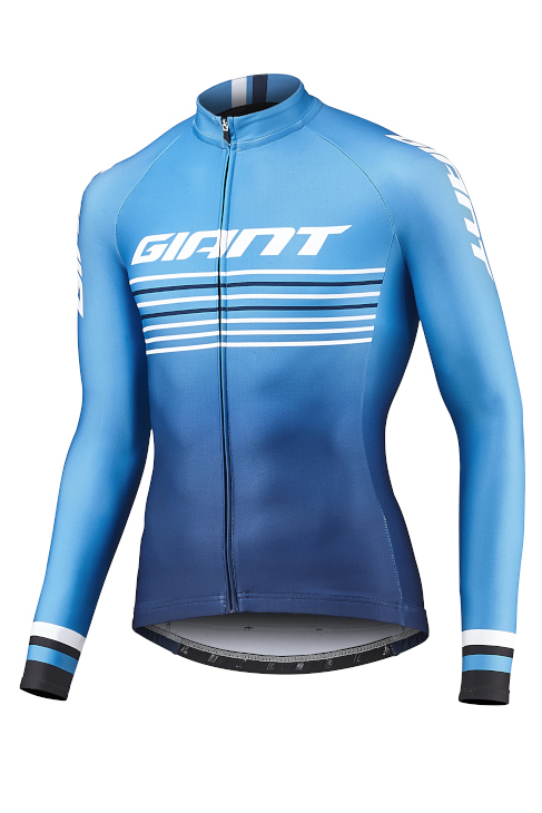 ジャイアント 2018 RACE DAY MID-THERMAL LS JERSEY(シアン/ネイビー)