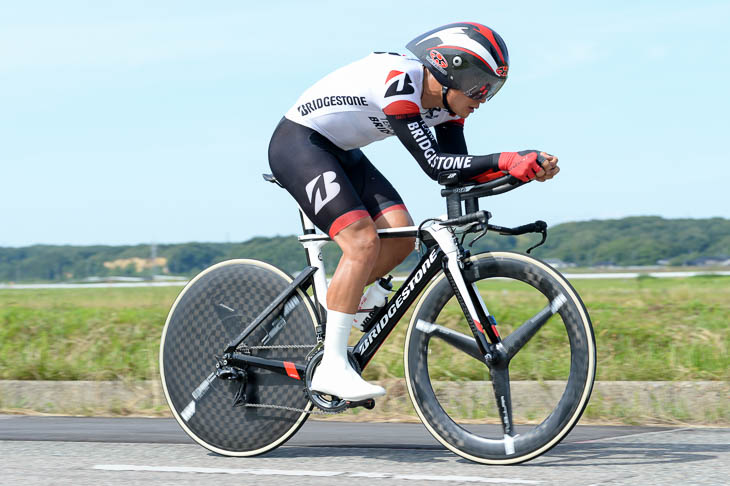 昨年の個人タイムトライアル優勝 窪木一茂(チームブリヂストンサイクリング )