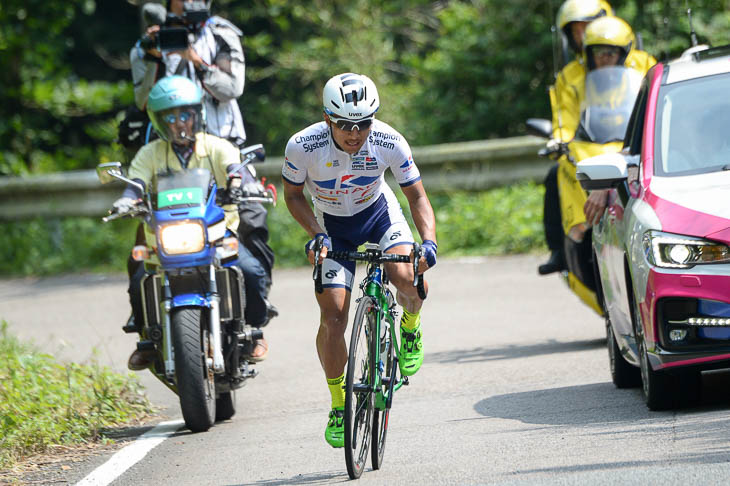 全日本選手権の終盤で独走する山本元喜