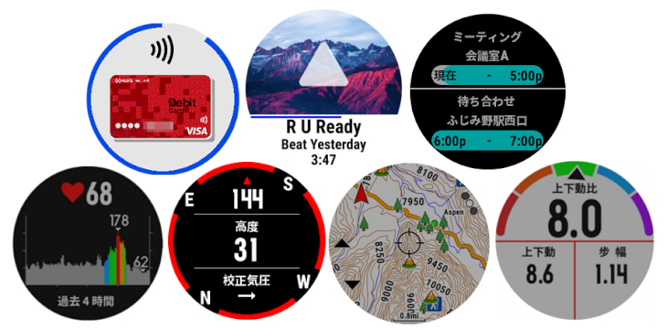GarminPayなど多彩な機能が備えられている