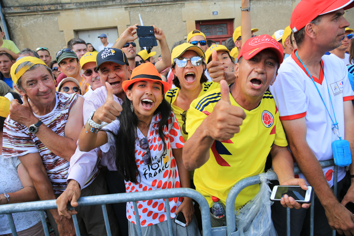 コロンビアのファンが大盛りあがり
