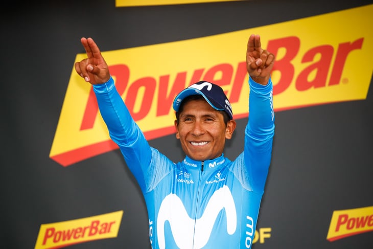 5年ぶりのステージ優勝を飾ったナイロ・キンタナ(コロンビア、モビスター)