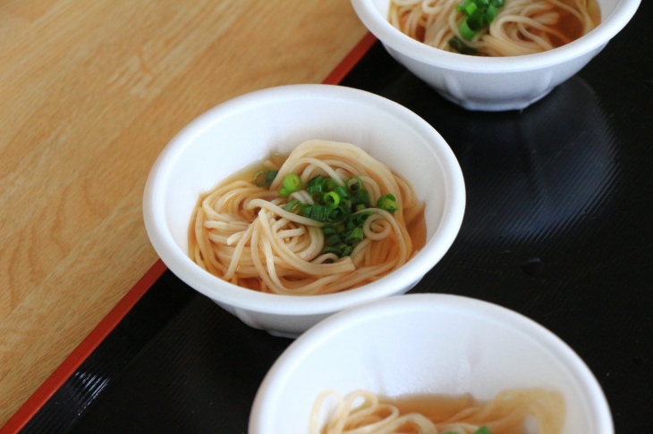 長野県産の地粉を用いた冷や麦で最後の腹ごしらえ