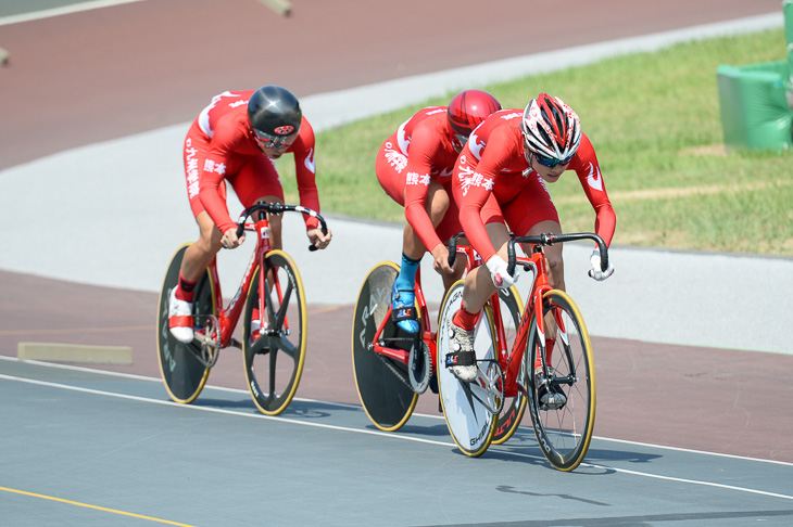 チームスプリント予選1位 九州学院 1分3秒960（大会新）