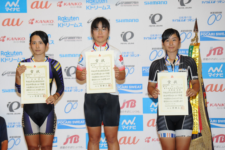 女子ポイントレース　表彰