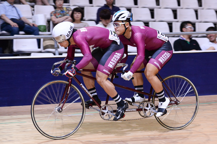 タンデムスプリント予選2位 早稲田大学 12秒784(学連新・大会新)