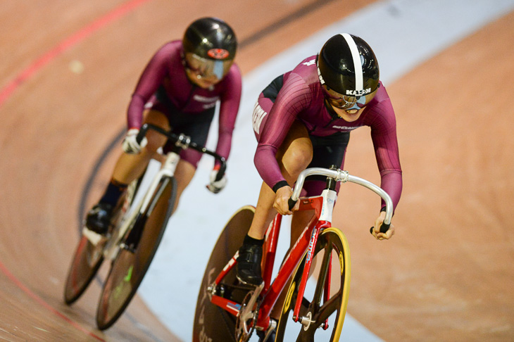 女子チームスプリント予選2位 早稲田大学 37秒072