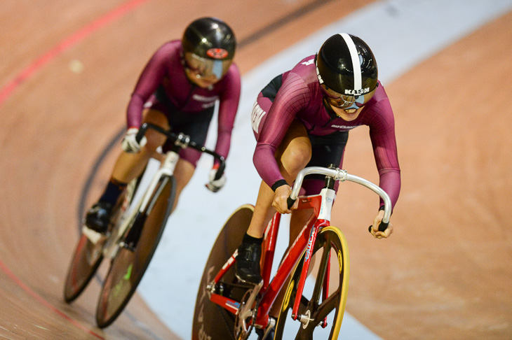 女子チームスプリント予選2位　早稲田大学 37秒072