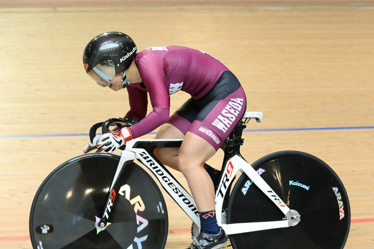 500mタイムトライアル優勝　小泉夢菜（早稲田大学）36秒700