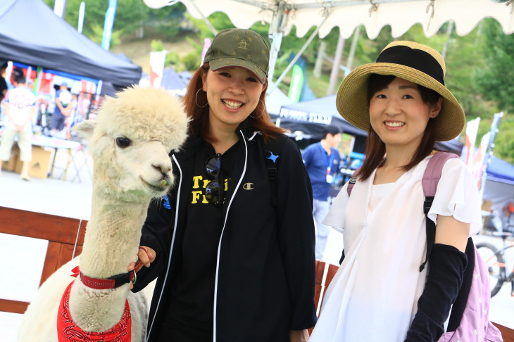 大人もアルパカにめろめろ