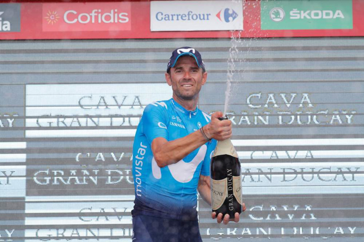 今大会ステージ2勝目を飾ったアレハンドロ・バルベルデ(スペイン、モビスター)