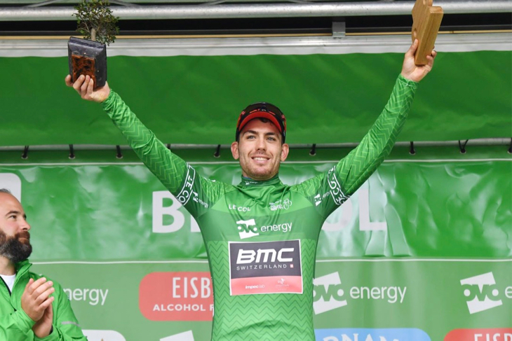 タイム差0で総合首位に浮上したパトリック・ベヴィン(ニュージーランド、BMCレーシング)