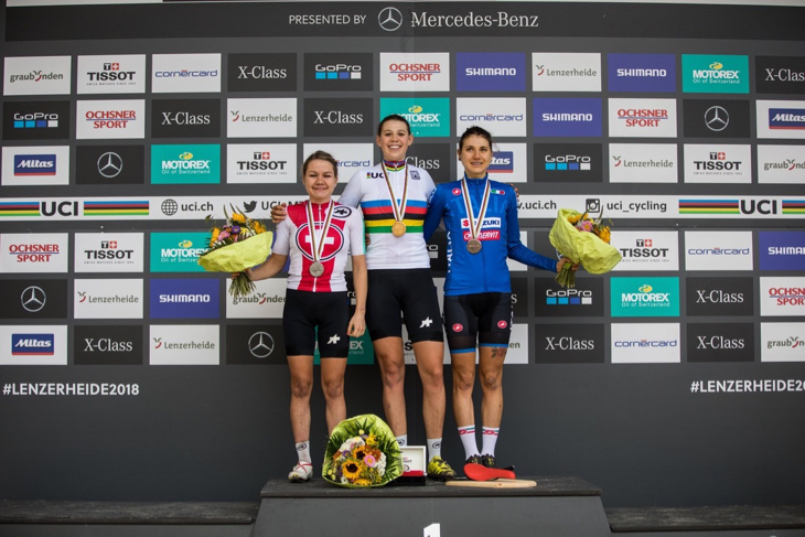 XCO 女子U23表彰台