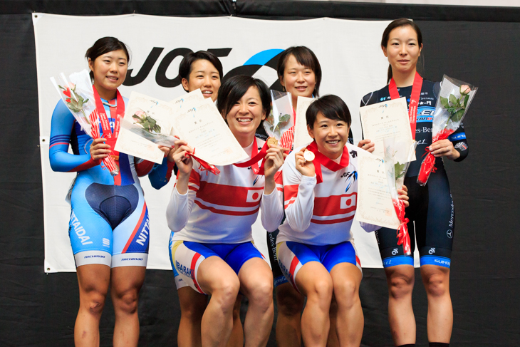 女子チームスプリント 表彰式