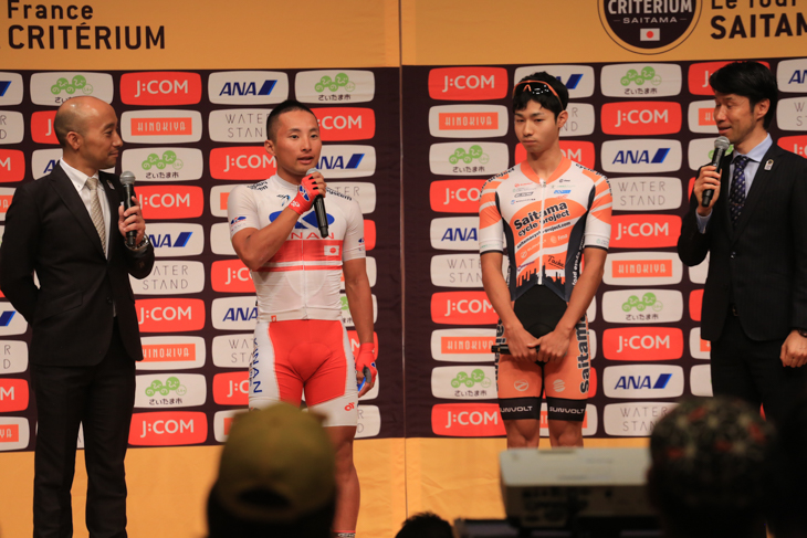 山本元喜選手(キナンサイクリングチーム)と藤田涼平選手(サイタマサイクルプロジェクト)によるトーク