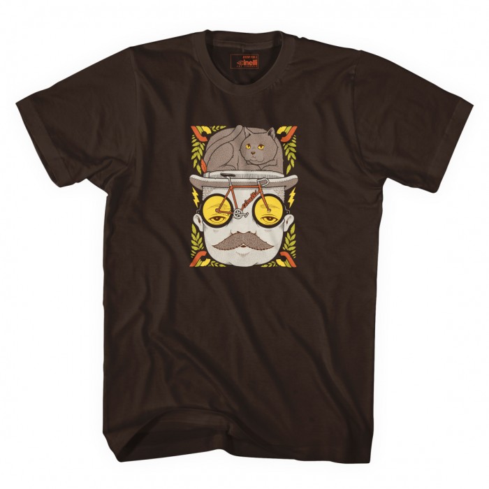 チネリ Mr.Cat Hat T-Shirt（ブラウン）