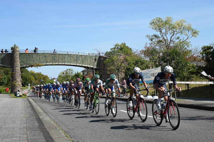 メイン集団はブリスベン・コンチネンタル・サイクリングチームが先頭