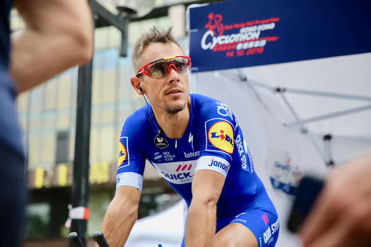 香港に登場したフィリップ・ジルベール(ベルギー、クイックステップフロアーズ)