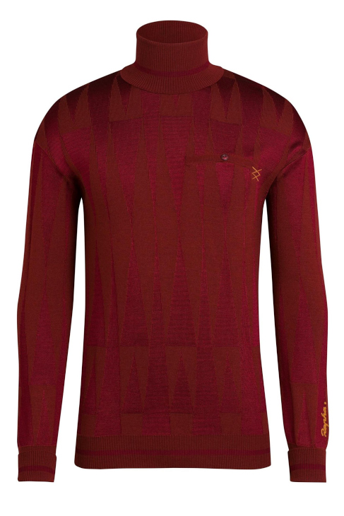 Rapha MILANO-ROMA MERINO WOOL ROLL NECK(Dark Red)
