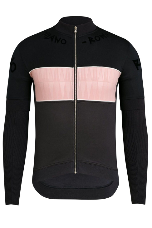 Rapha MILANO-ROMA JERSEY WITH ARM WARMERS（Black/Light Pink/Black）