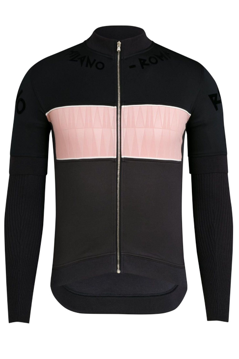 Rapha MILANO-ROMA JERSEY WITH ARM WARMERS(Black/Light Pink/Black)