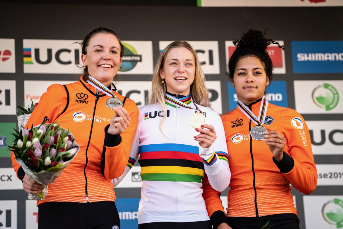 シクロクロス世界選手権2019 女子U23表彰台