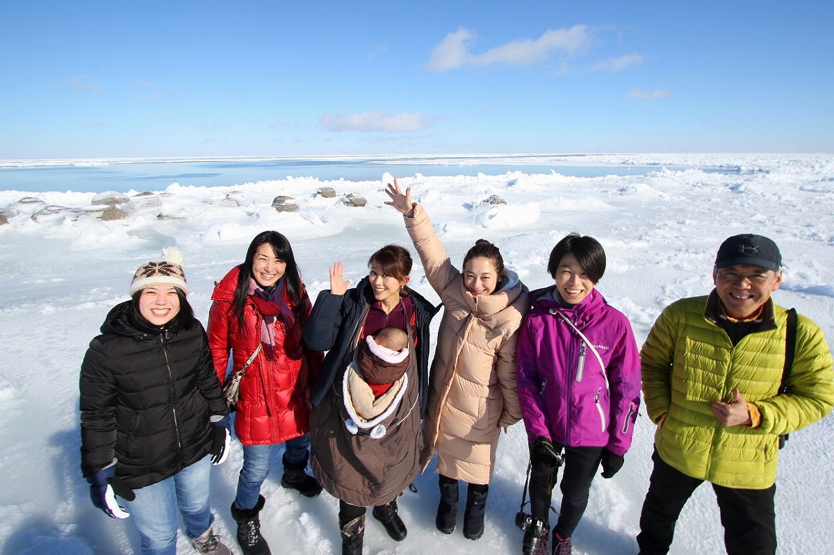 流氷の上で1枚!