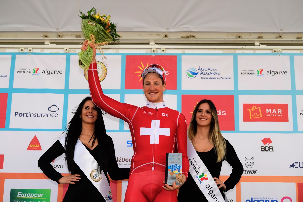 第3ステージ　登りを含む個人TTで優勝したシュテファン・キュング（スイス、グルパマFDJ）