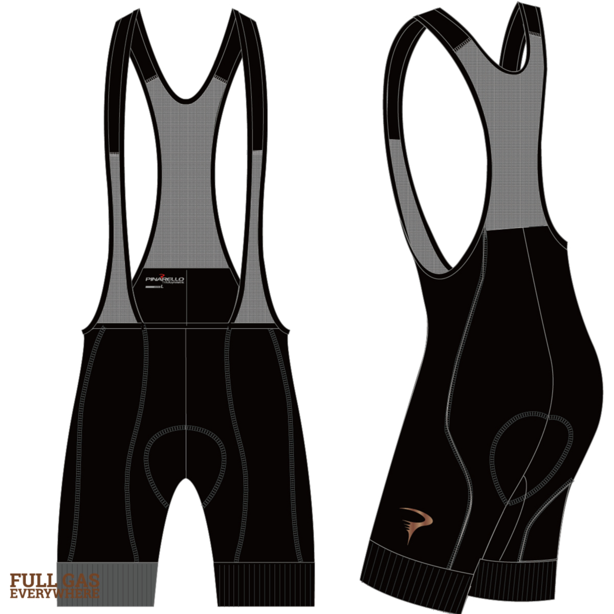 ピナレロ Dual Gripper Bibshorts（T-Writing）