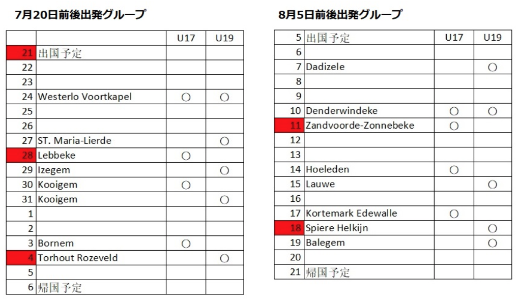 スケジュール