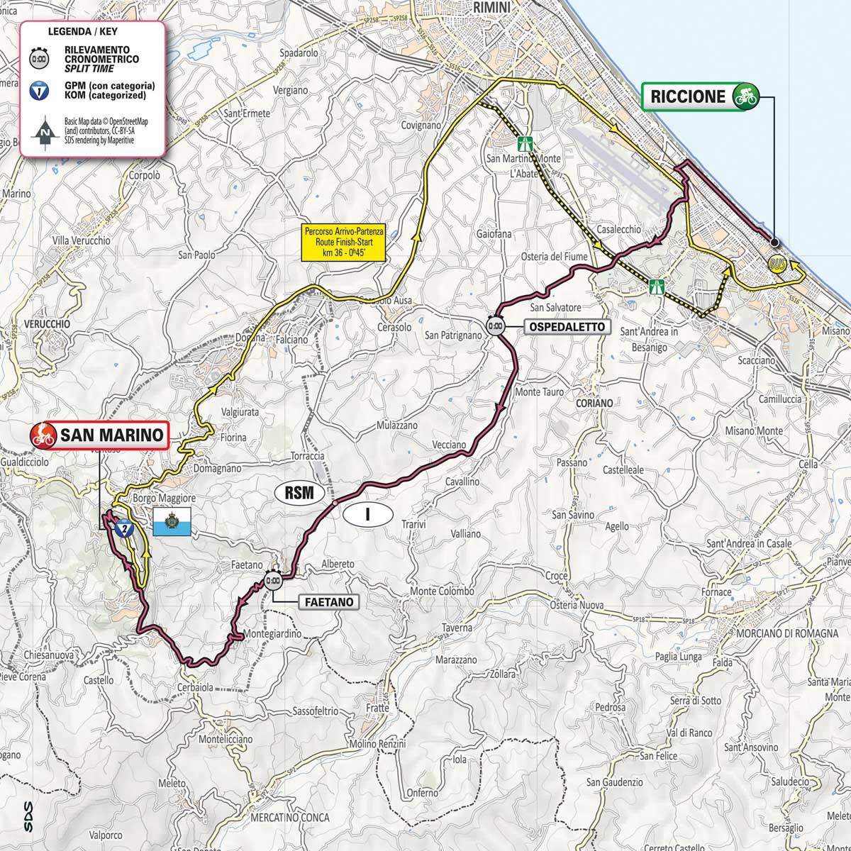 5月19日（日）第9ステージ　リッチオーネ〜サンマリノ　34.8km（個人TT）☆☆☆☆