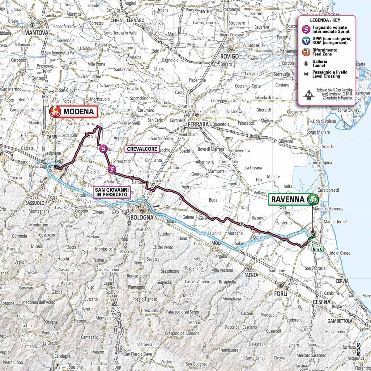 5月21日（火）第10ステージ　ラヴェンナ〜モデナ　145km ☆