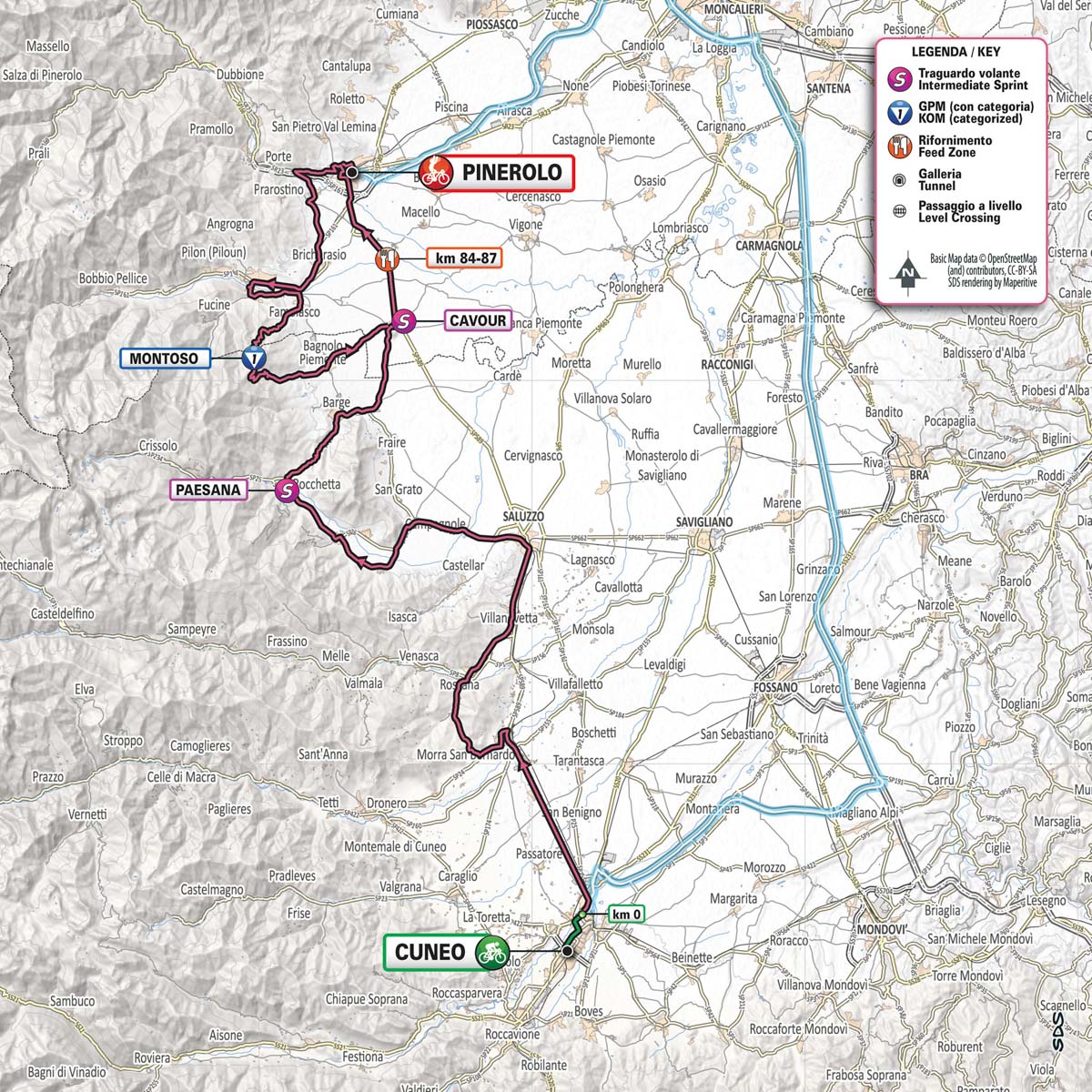 5月23日(木)第12ステージ クネオ〜ピネローロ 158km ☆☆☆