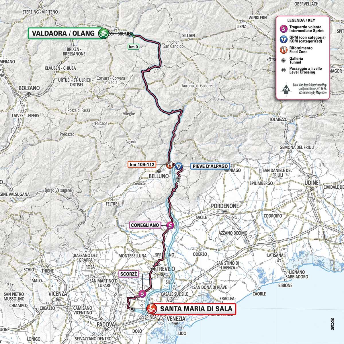5月30日(木)第18ステージ ヴァルダオーラ〜サンタマリア・ディ・サーラ 222km ☆