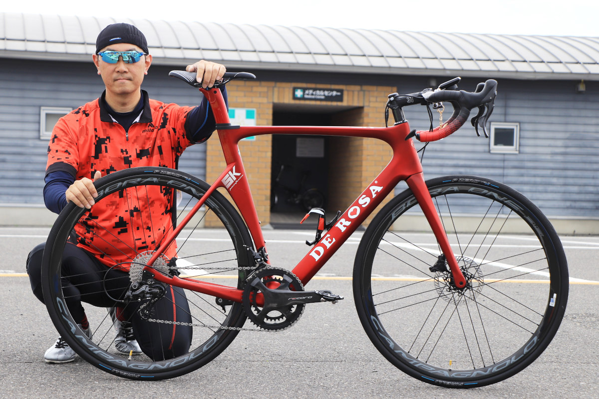 飯島涼さん(オンボローズ) デローザ SK Pininfarina Disc