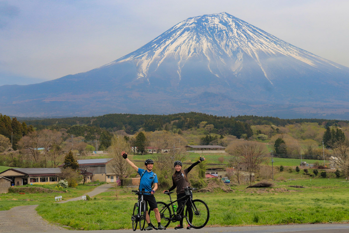 雲が晴れ、富士山が登場!最高にテンションが上がります