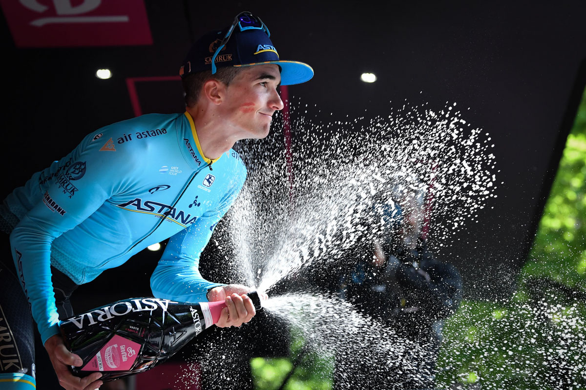 ステージ優勝を飾ったペリョ・ビルバオ(スペイン、アスタナ)