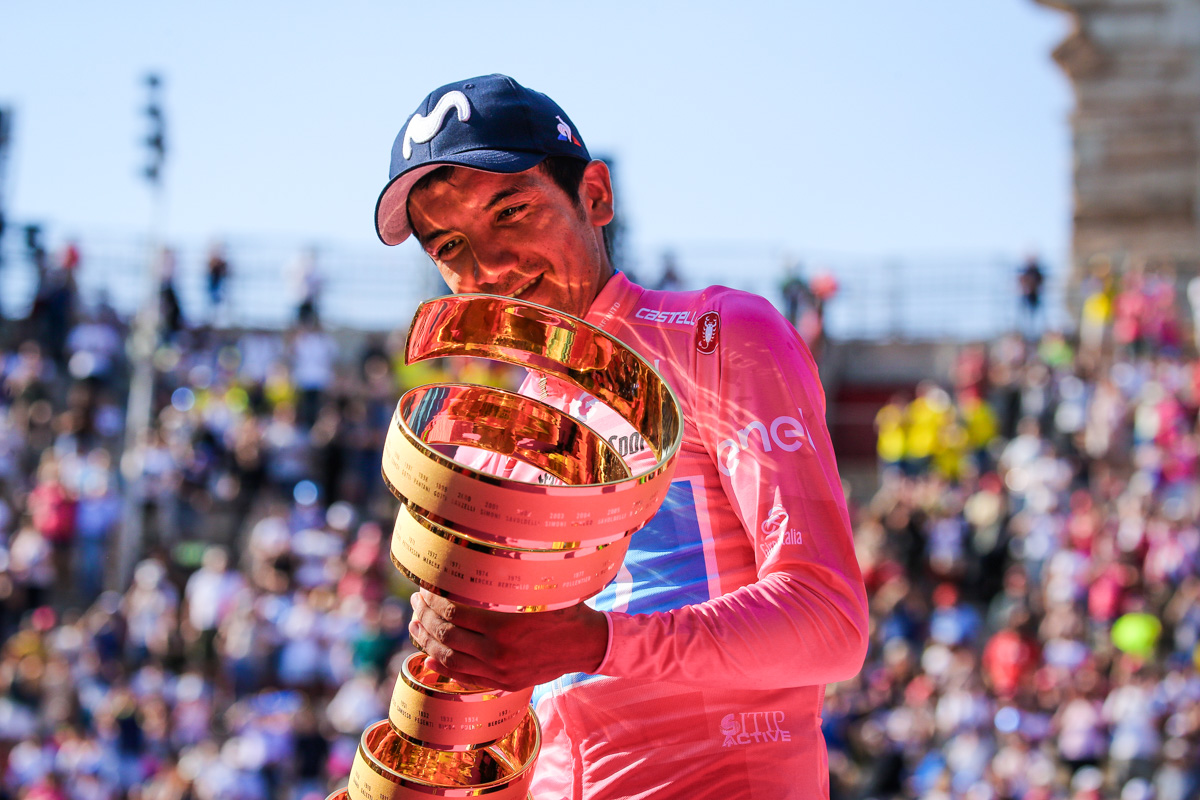 ジロ・デ・イタリア総合優勝に輝いたリチャル・カラパス（エクアドル、モビスター）