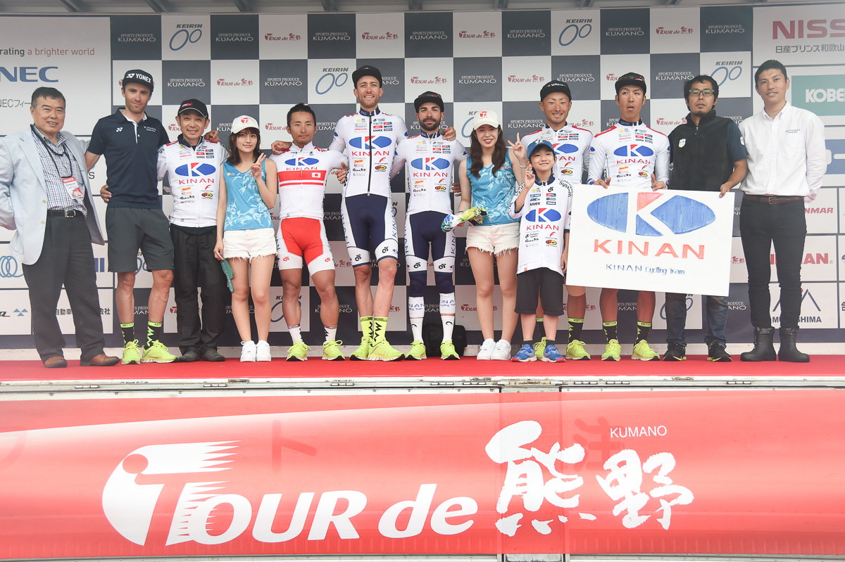 今年のツール・ド・熊野に出場したキナンサイクリングチームのメンバー