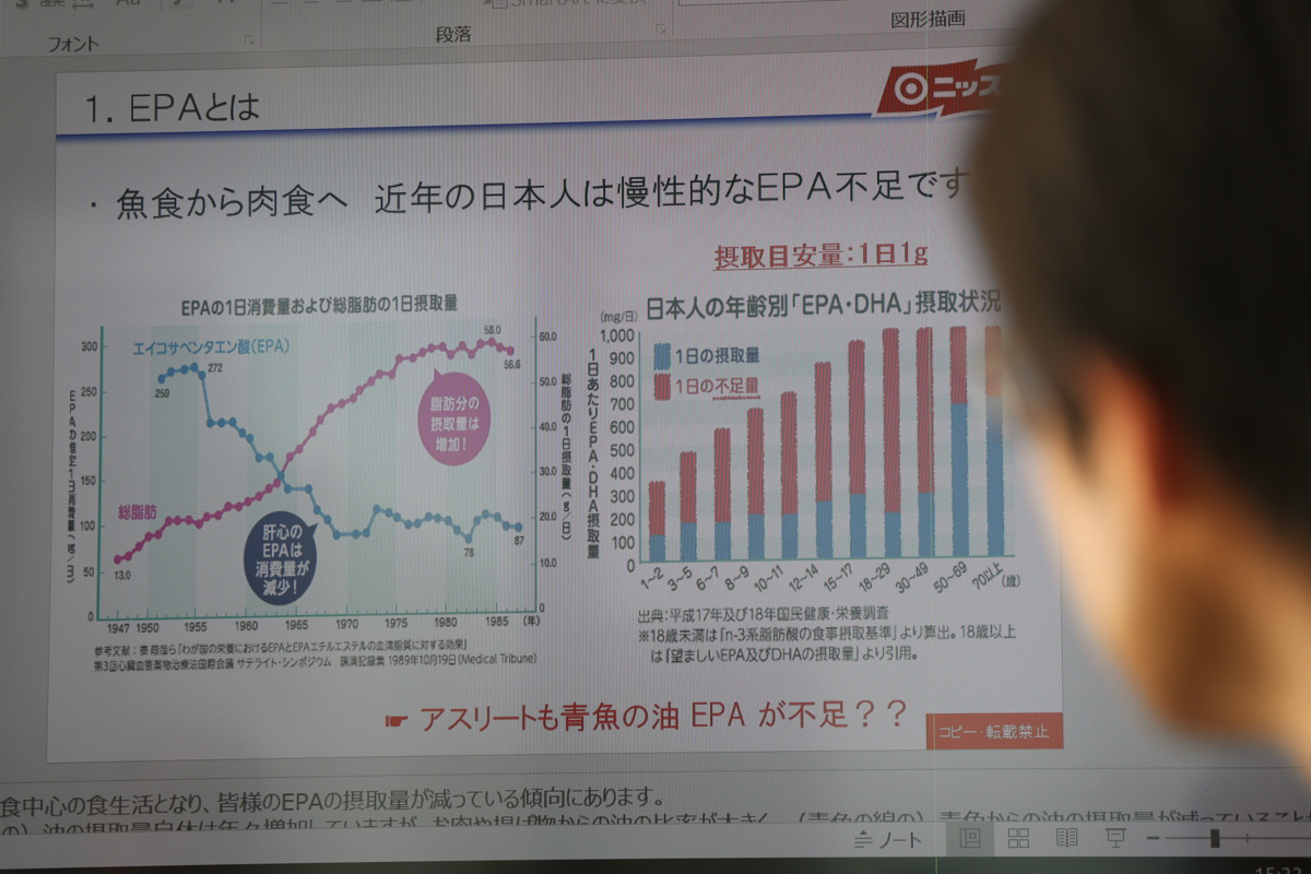 食の欧米化で魚の摂取量が減り、EPAも不足しがちになってきた
